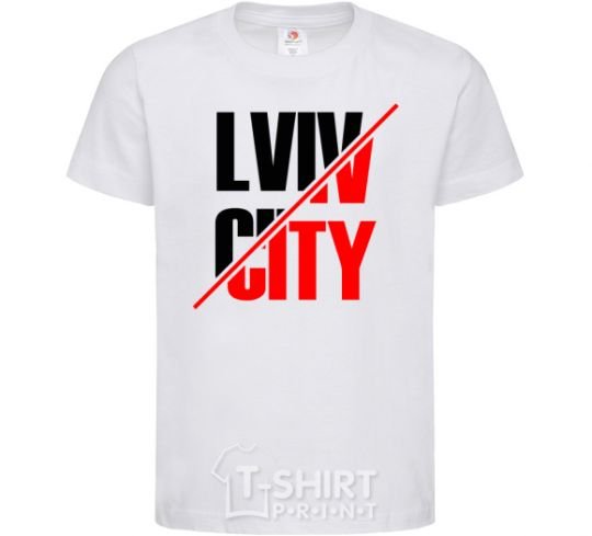 Kids T-shirt Lviv city White фото