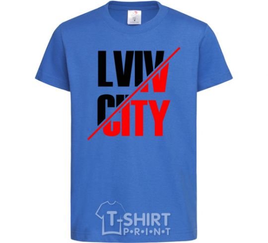 Kids T-shirt Lviv city royal-blue фото