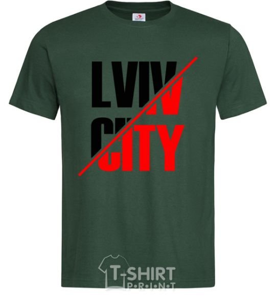 Men's T-Shirt Lviv city bottle-green фото