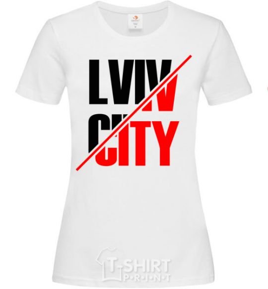 Women's T-shirt Lviv city White фото