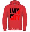 Men`s hoodie Lviv city bright-red фото