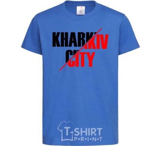 Kids T-shirt Kharkiv city royal-blue фото