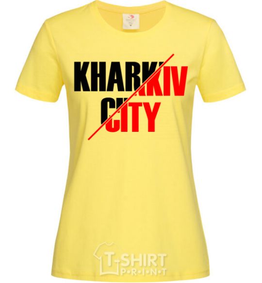 Women's T-shirt Kharkiv city cornsilk фото