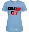 Women's T-shirt Kharkiv city sky-blue фото