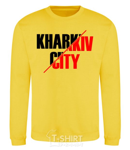 Sweatshirt Kharkiv city yellow фото