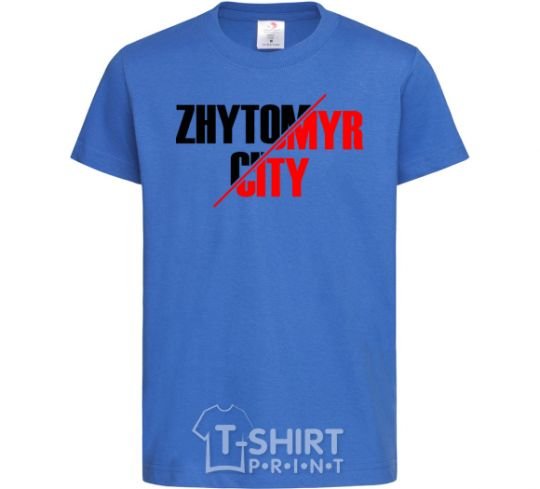 Kids T-shirt Zhytomyr city royal-blue фото