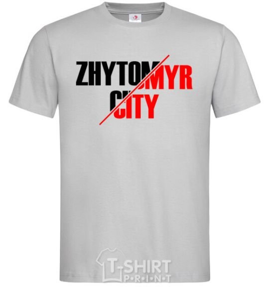 Men's T-Shirt Zhytomyr city grey фото