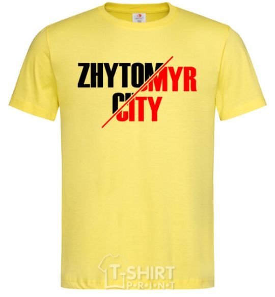 Men's T-Shirt Zhytomyr city cornsilk фото