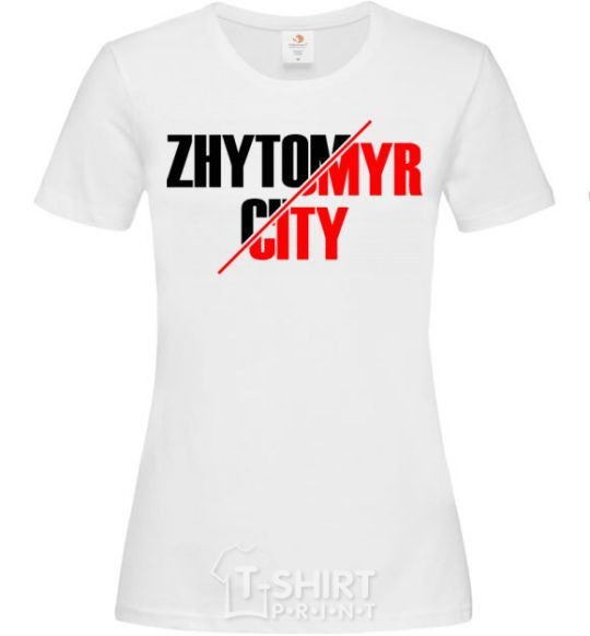 Women's T-shirt Zhytomyr city White фото