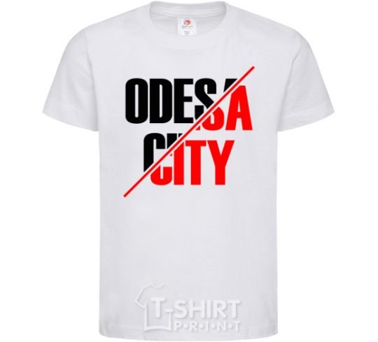 Kids T-shirt Odesa city White фото