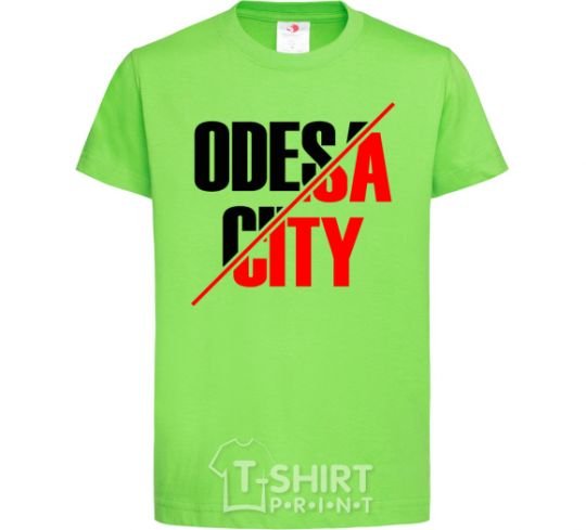 Kids T-shirt Odesa city orchid-green фото