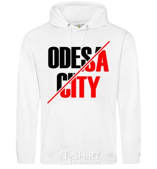 Men`s hoodie Odesa city White фото