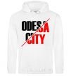 Men`s hoodie Odesa city White фото