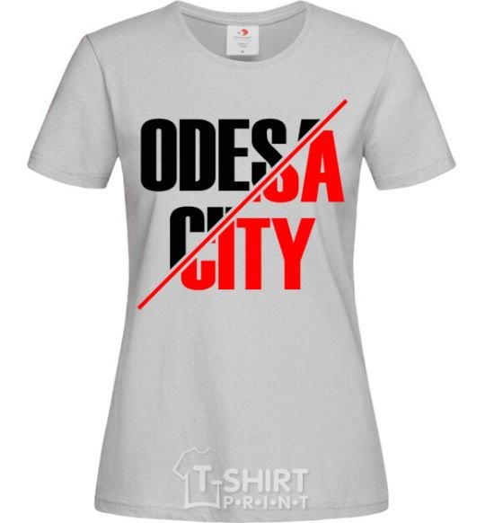 Women's T-shirt Odesa city grey фото