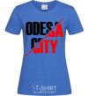 Women's T-shirt Odesa city royal-blue фото