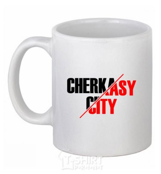 Ceramic mug Cherkasy city White фото