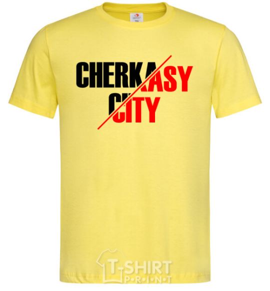 Men's T-Shirt Cherkasy city cornsilk фото