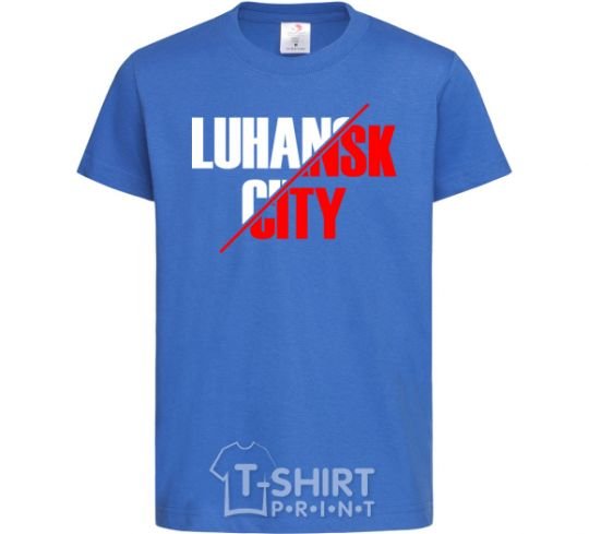 Kids T-shirt Luhansk city royal-blue фото