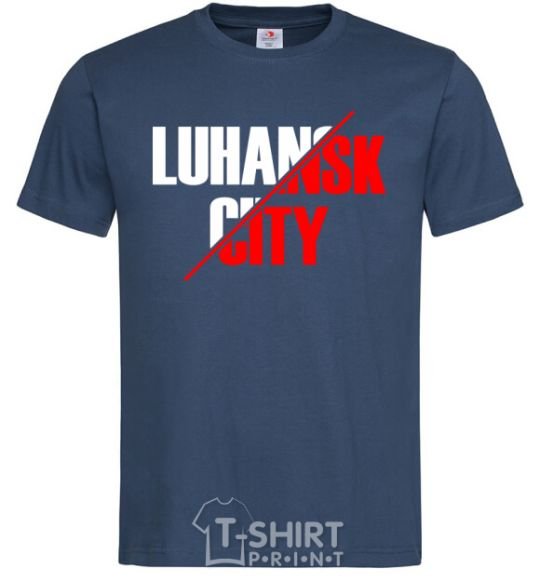 Men's T-Shirt Luhansk city navy-blue фото