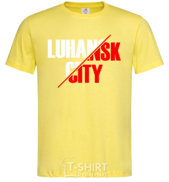Men's T-Shirt Luhansk city cornsilk фото
