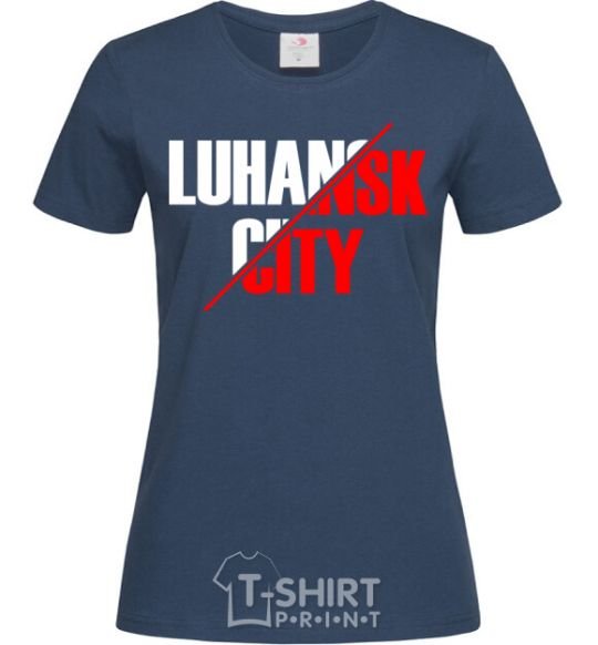 Женская футболка Luhansk city Темно-синий фото