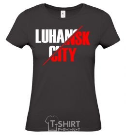 Women's T-shirt Luhansk city black фото