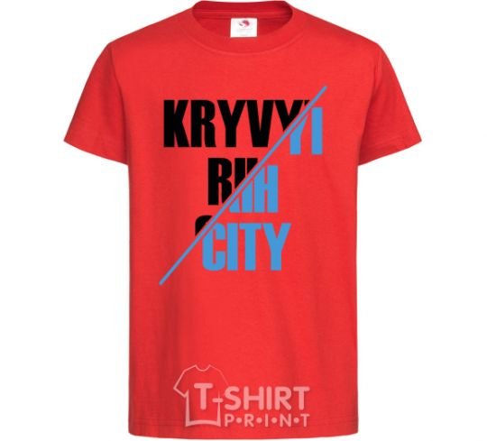 Kids T-shirt Kryvyi Rih city red фото