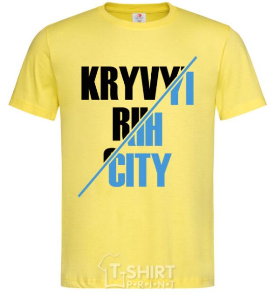 Men's T-Shirt Kryvyi Rih city cornsilk фото