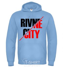 Men`s hoodie Rivne is the best city in Ukraine sky-blue фото