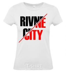 Women's T-shirt Rivne flag black фото