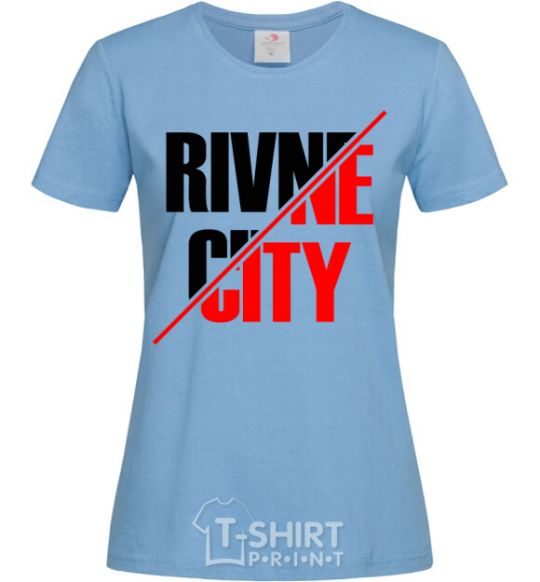 Women's T-shirt Rivne city sky-blue фото