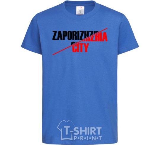 Kids T-shirt Zaporizhzhia city royal-blue фото