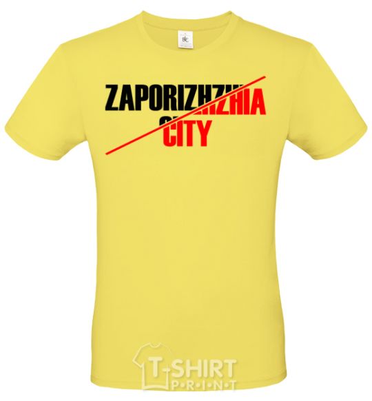 Men's T-Shirt Zaporizhzhia city cornsilk фото