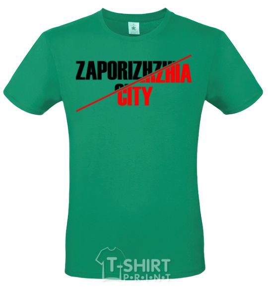 Men's T-Shirt Zaporizhzhia city kelly-green фото