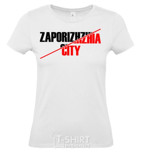 Women's T-shirt Zaporizhzhia city White фото