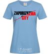 Women's T-shirt Zaporizhzhia city sky-blue фото