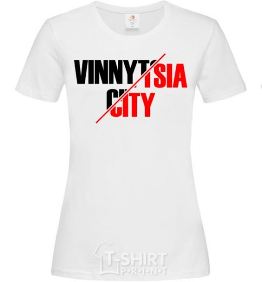 Women's T-shirt Vinnytsia city White фото