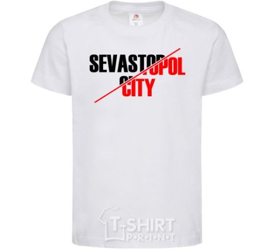 Kids T-shirt Sevastopol city White фото