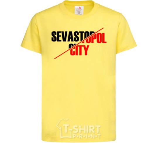Kids T-shirt Sevastopol city cornsilk фото