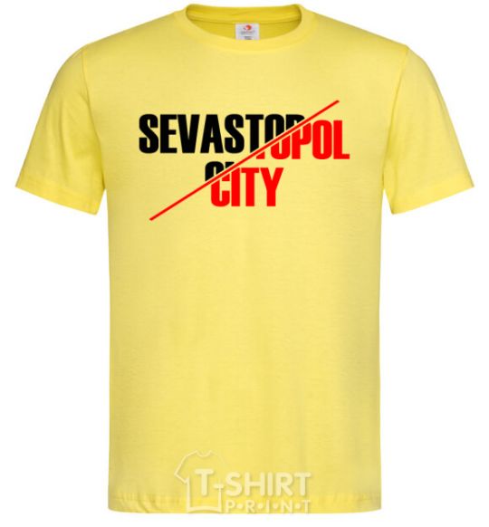 Men's T-Shirt Sevastopol city cornsilk фото