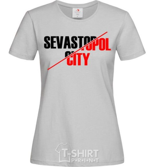 Женская футболка Sevastopol city Серый фото