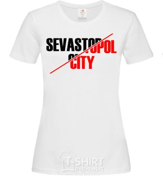 Women's T-shirt Sevastopol city White фото