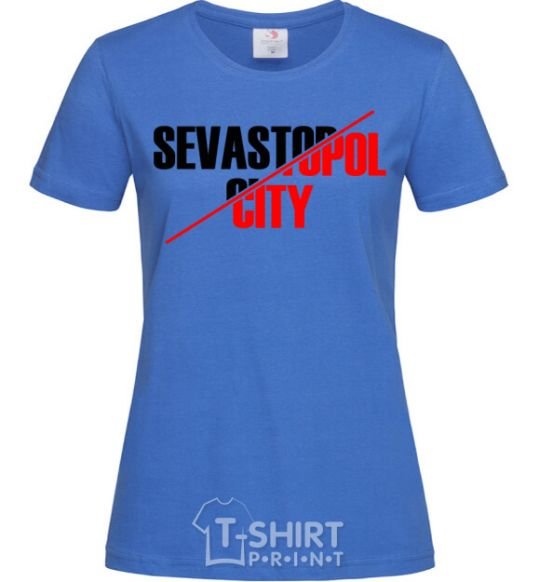 Women's T-shirt Sevastopol city royal-blue фото