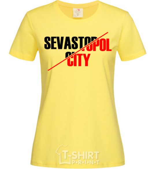 Женская футболка Sevastopol city Лимонный фото