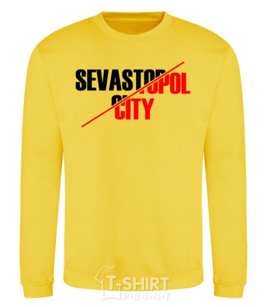 Sweatshirt Sevastopol city yellow фото