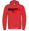Men`s hoodie Sevastopol city bright-red фото