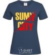 Women's T-shirt Sumy city navy-blue фото