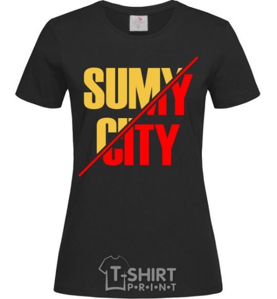 Women's T-shirt Sumy city black фото