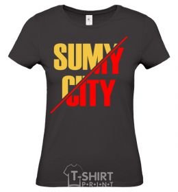 Women's T-shirt Sumy city black фото