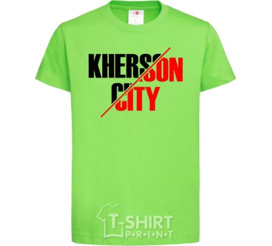 Kids T-shirt Kherson city orchid-green фото